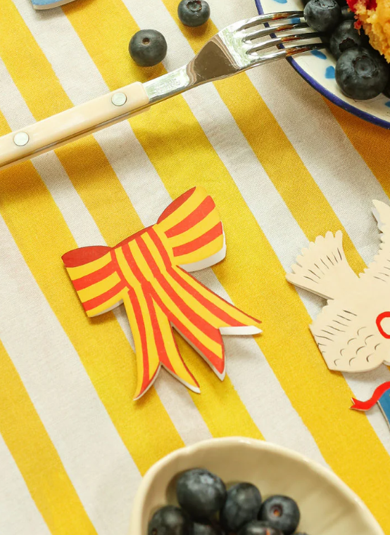 Stripy Bow Mini Cards - Box of 6