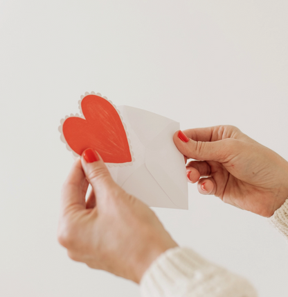 Heart Doily Mini Flat Note