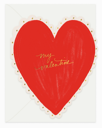 Valentine's Heart Doily Card