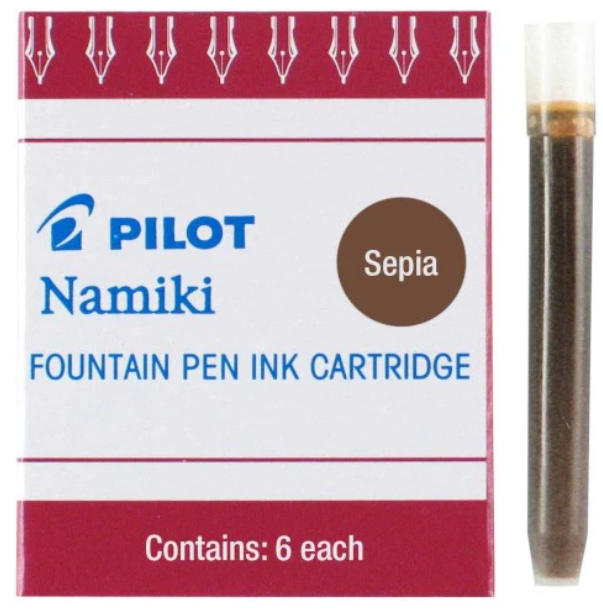 PILOT NAMIKI FOUNTAIN PEN REFILL IC-50 SEPIA 6PCS PACK (IC50-SEP)