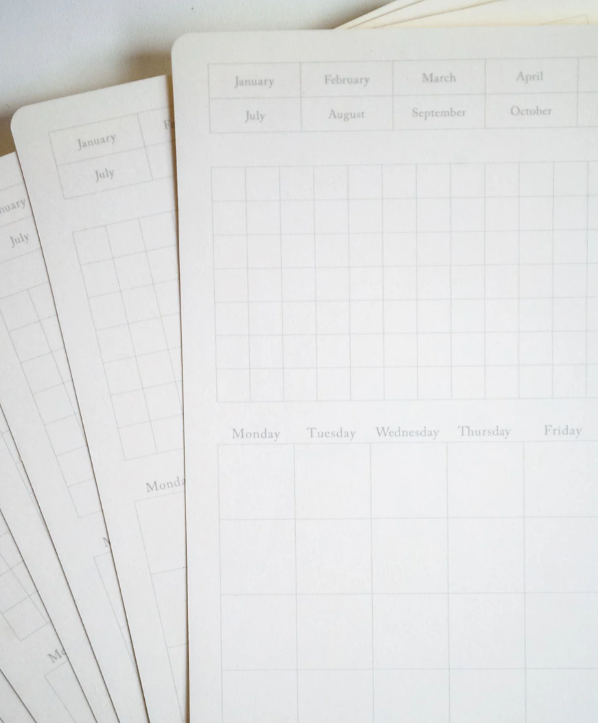 Stalogy Removable Calendar Sticker Sheet - Small