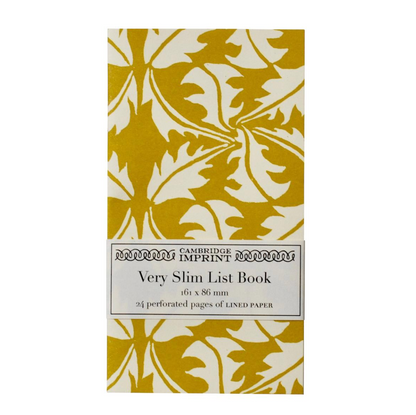 Very Slim List Book