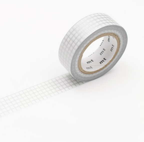 Washi Tape Silver Graph