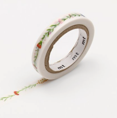 Washi Tape 7mm Flower Line