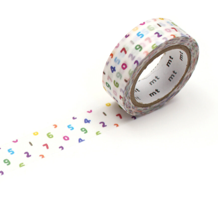 Washi Tape 15mm Sou Sou IroIro Numbers