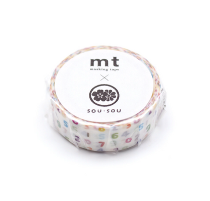 Washi Tape 15mm Sou Sou IroIro Numbers