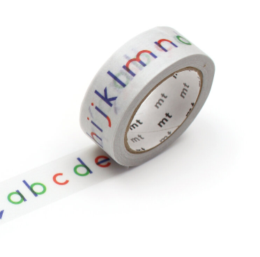 Washi Tape 15mm Papier Tigre L'alphabet