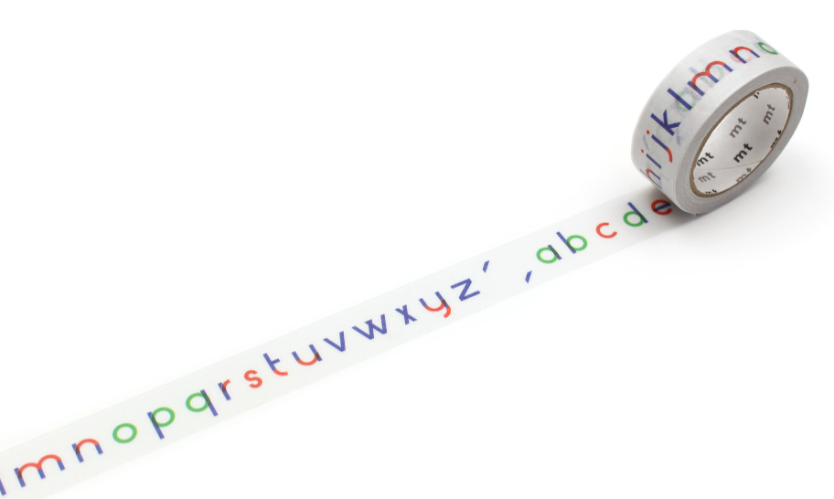 Washi Tape 15mm Papier Tigre L'alphabet