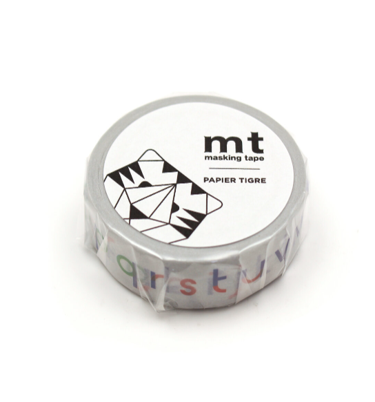 Washi Tape 15mm Papier Tigre L'alphabet
