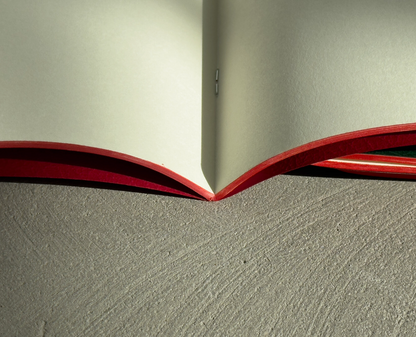 Bieffe Black Pocket Notebook - Red Bound Edges
