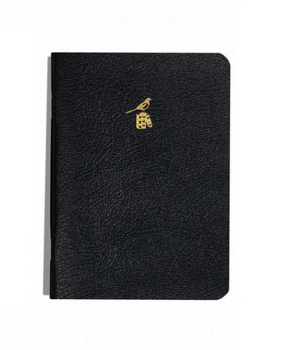 Bieffe Black Pocket Notebook - Red Bound Edges