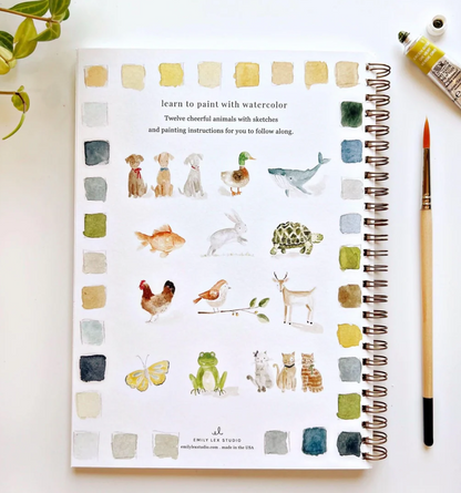 Animals Watercolor Workbook