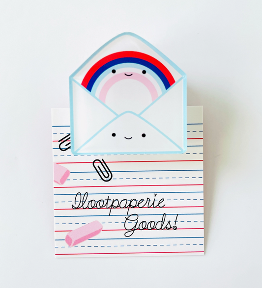 Rainbow Mail! Envelope Decorative Double-Sided Acrylic Clip