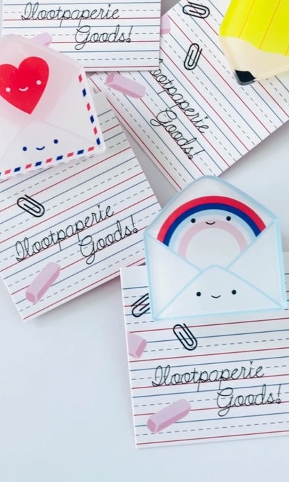 Rainbow Mail! Envelope Decorative Double-Sided Acrylic Clip