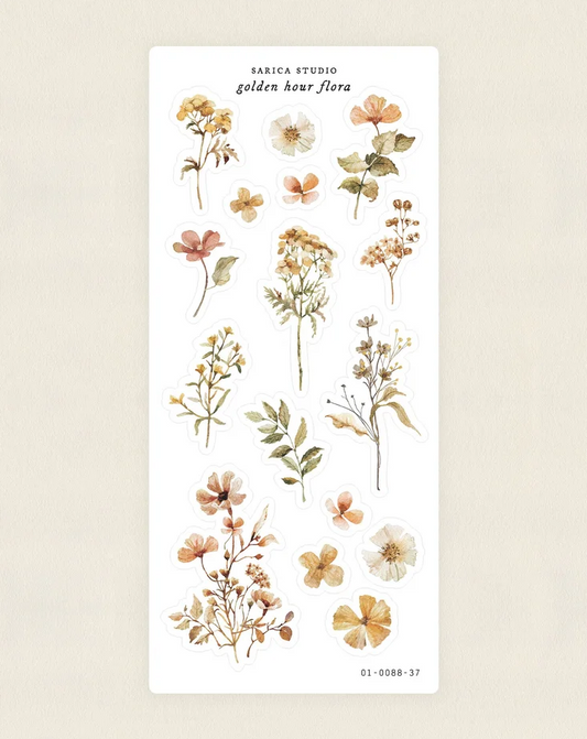 Golden Hour Flora Stickers
