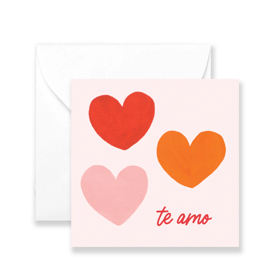TE AMO HEARTS - Izzy Mini Greeting Card