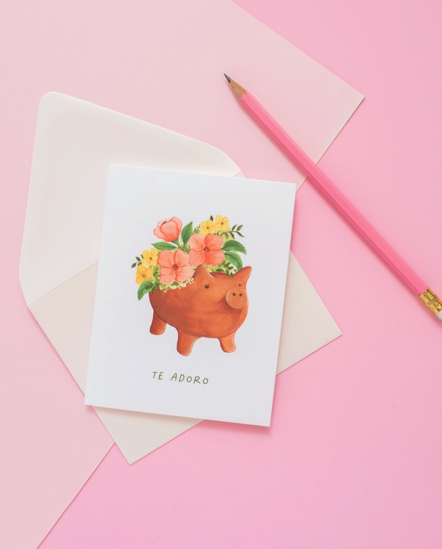 Marranito Te Adoro Card