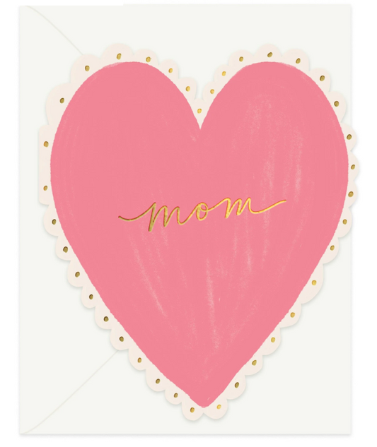 Mom Heart Scalloped Card