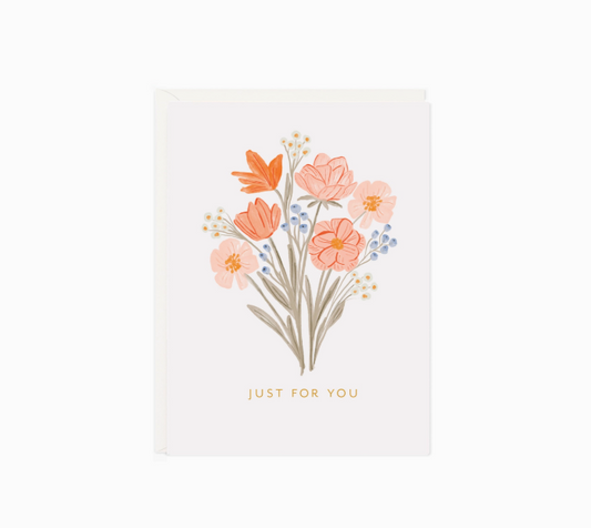Just For You Bouquet Mini Card
