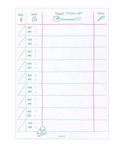 Midori To Do Memo Pad