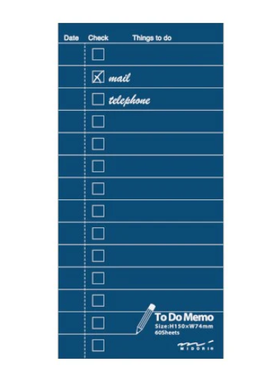 Memo Pad To Do List