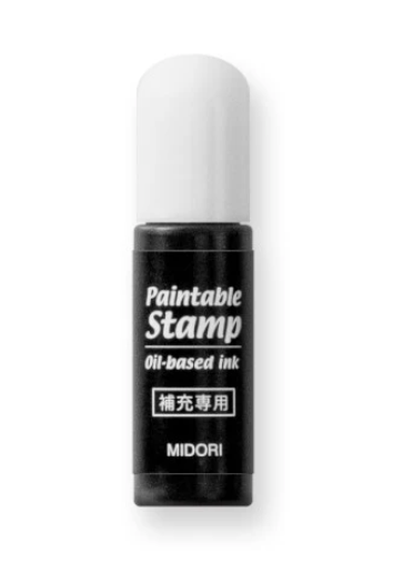 Paintable Stamp Refill Ink Midori - Black