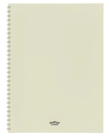 Soffice Notebook B5 Off White Soft Ring