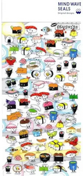 Mind Wave Seals Sushi Stickers (Clear)