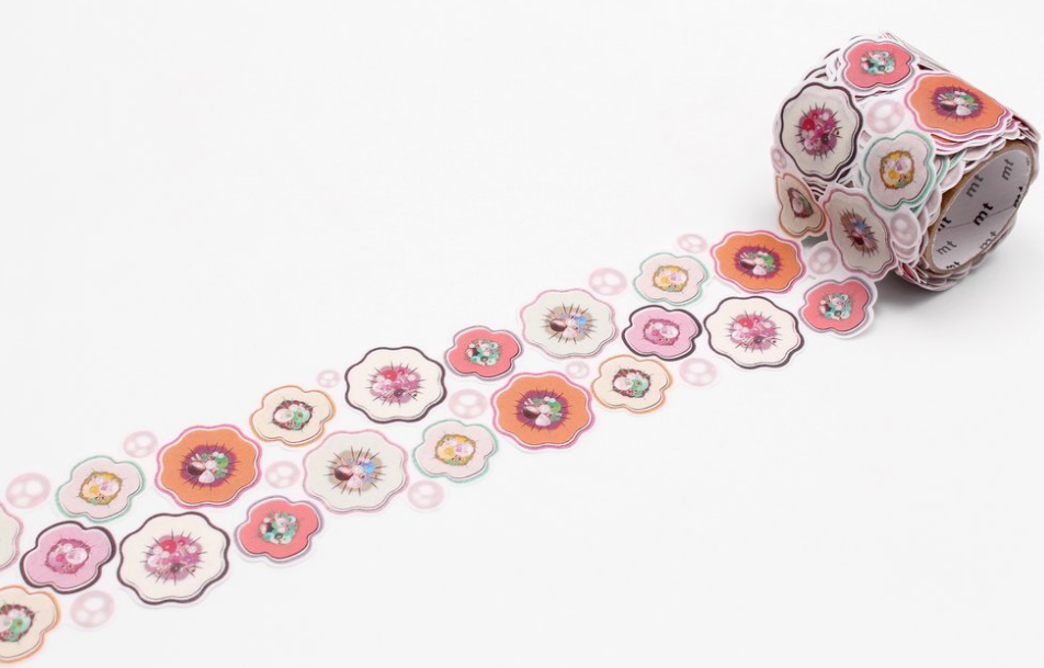 MT Washi 45 mm Flower and Pearl Dye Cut