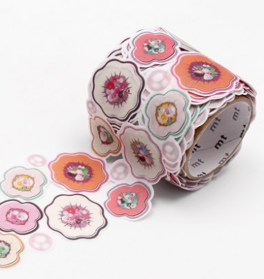 MT Washi 45 mm Flower and Pearl Dye Cut