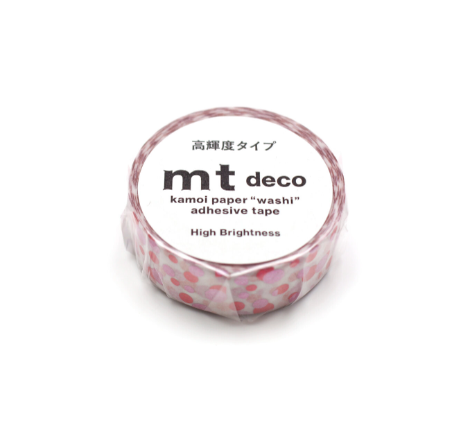 MT Washi High Brightness Scattered Dot Metallic Pink