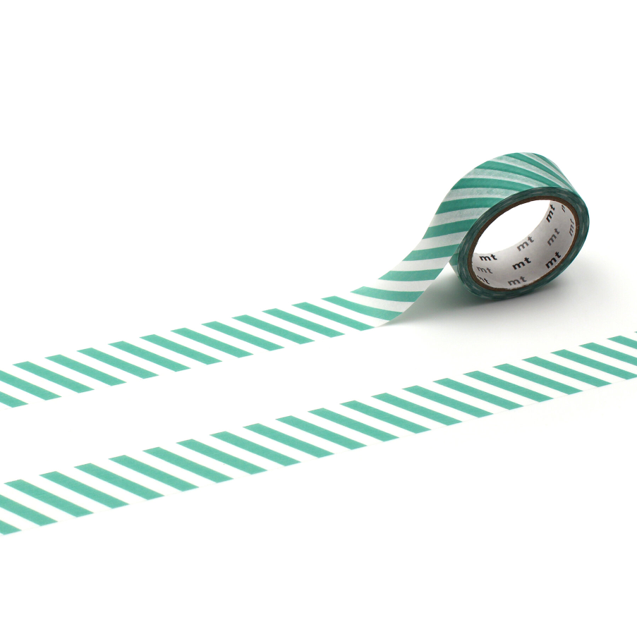 MT Washi Stripe Emerald Green