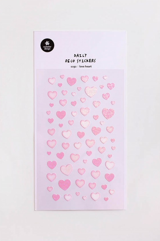 1192 love heart Stickers
