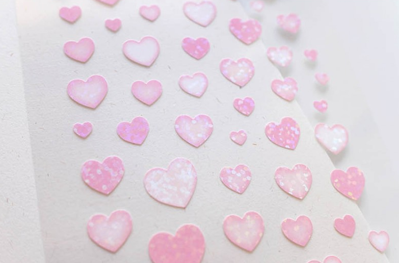 1192 love heart Stickers