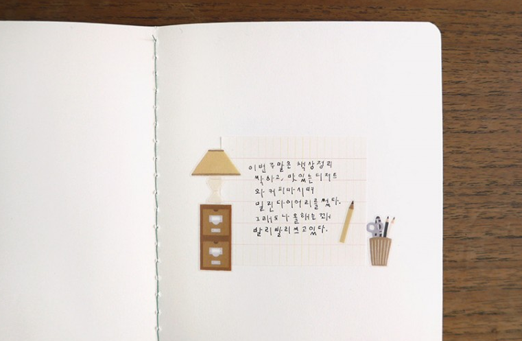 1205 writing corner Stickers