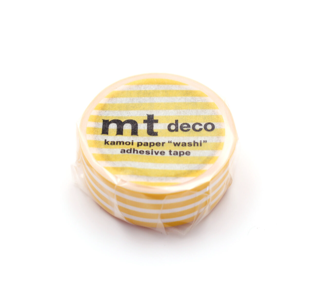 MT Washi Yellow Stripe Border Dandelion