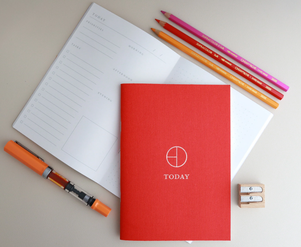 Cloth Saddle Stitch Planner - Undated B6