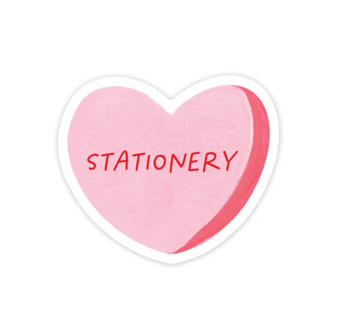 Stationery Candy Heart Sticker