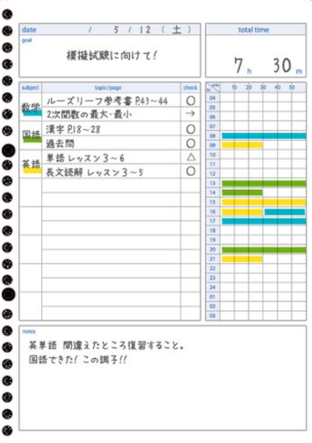 Campus Study Planner Loose Leaf B5 - Daily & Weekly