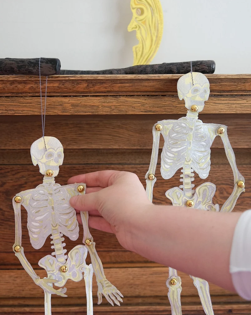 Dancing Skeletons Paper Ornaments