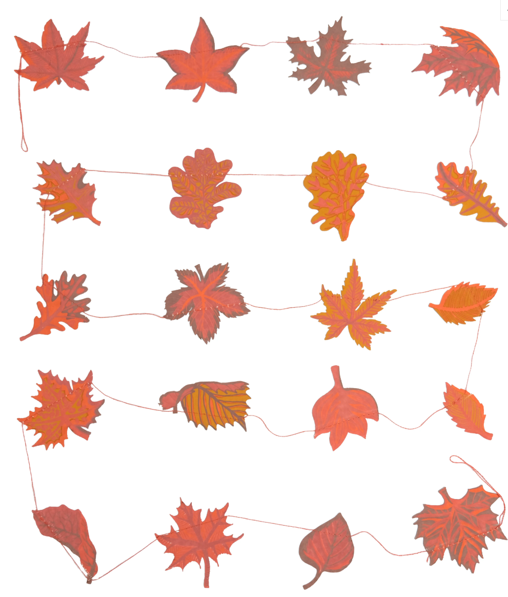 Autumn Leaves Sewn Garland