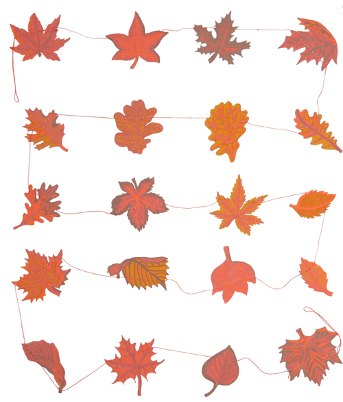 Autumn Leaves Sewn Garland