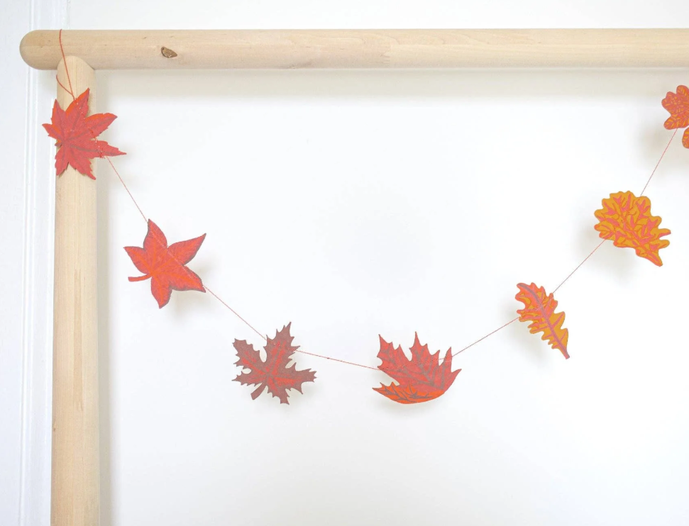 Autumn Leaves Sewn Garland