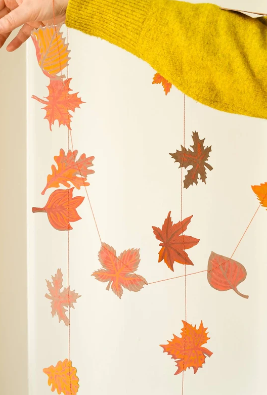 Autumn Leaves Sewn Garland