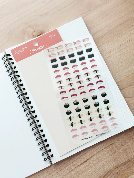 Sushi PET Sticker Sheet