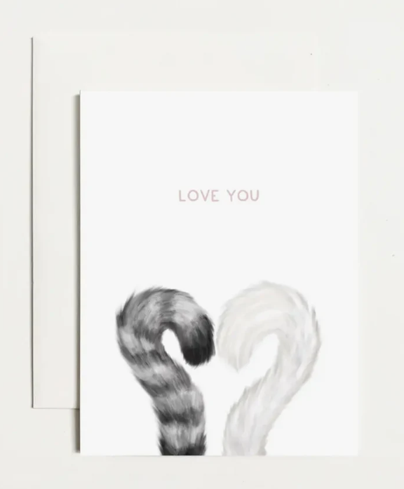 Love You Cat Tails Card
