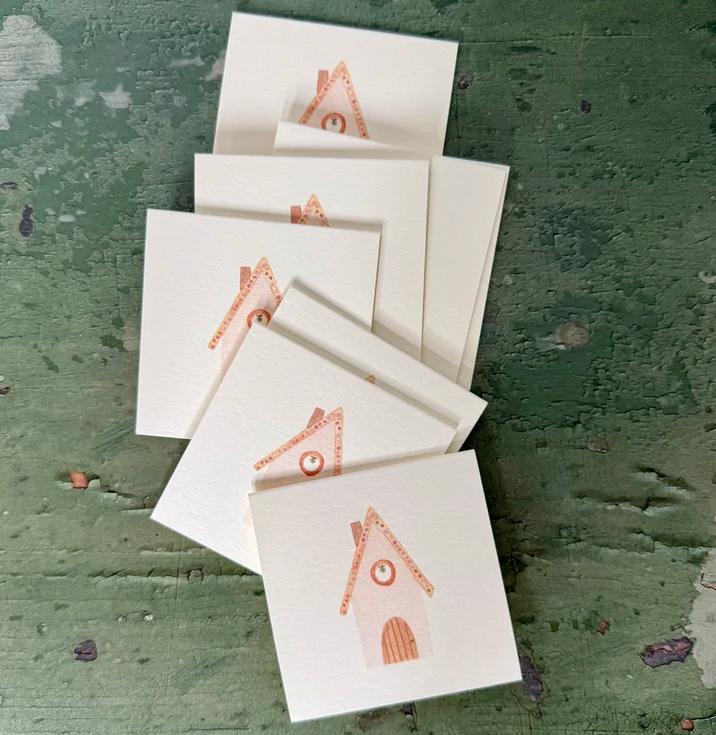 Mini Mistletoe Cottage Card Set