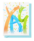 "YAY" unhinged tube guys funny congratulations card