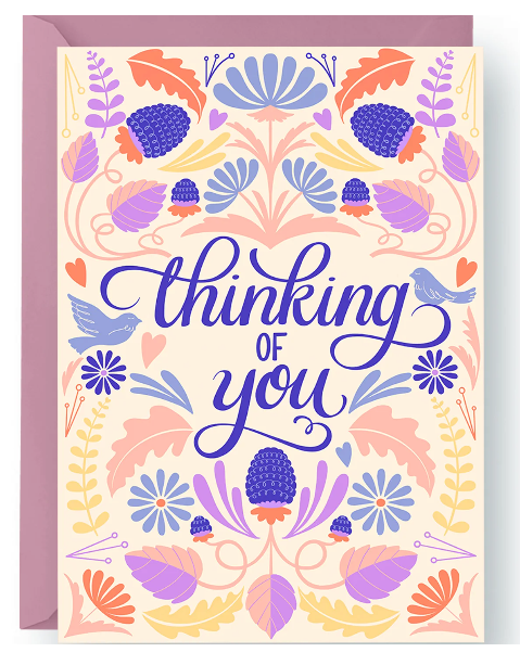 "thinking of you" (folk symmetry) card