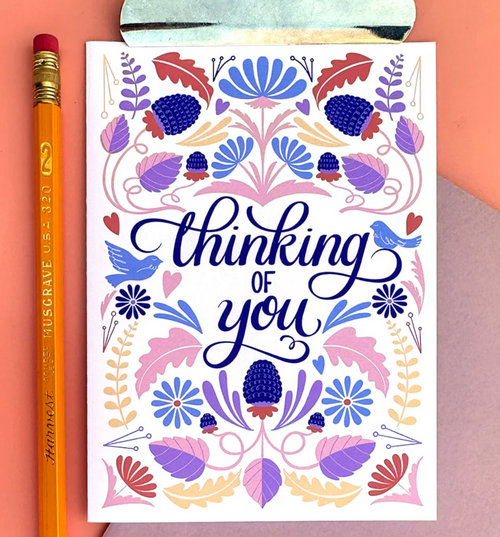 "thinking of you" (folk symmetry) card